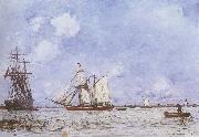 Johann Barthold Jongkind The Maas at Maassluis oil painting